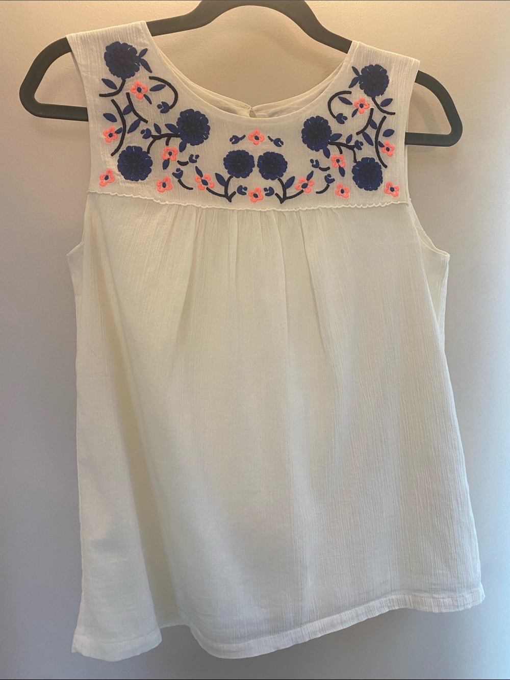 Boden Portia Boho Summer Embroidered Tank Blouse Size 4